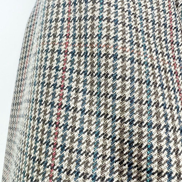 Vintage 100% wool brown check oversized blazer 40 - Picture 3 of 12